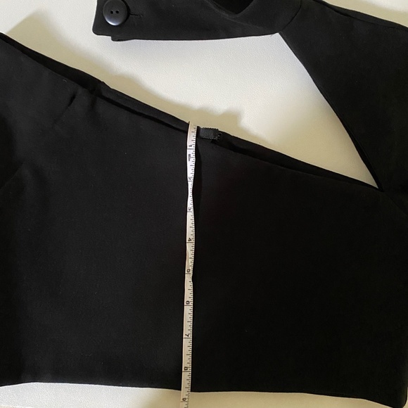 Alexis Black Cut Out Stretch Ponte Asymmetric Crop Top S - Picture 13 of 16